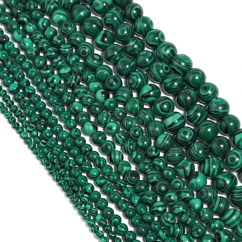 Natural Green Malachite Stone Beads 4/6/8/10/12mm Loose Spacer Bead for Jewelry Making Bracelet Necklace Accessories image 5