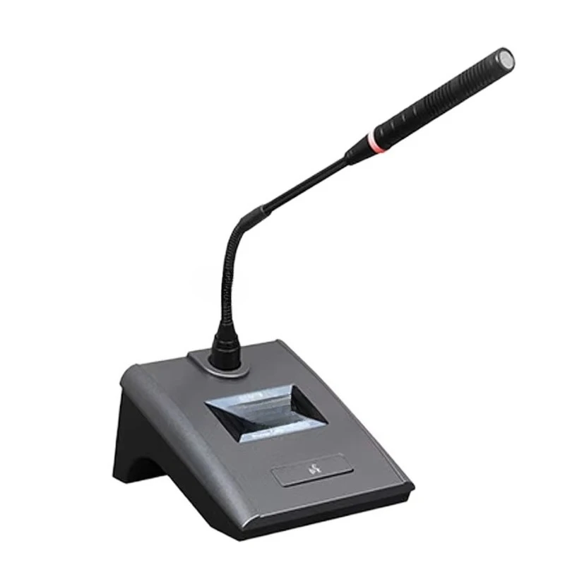 Professional 1 to 2 Video Conferencing Desktop Wireless U-Band Dynamic Microphone XLR Noise Cancelling Metal Omnidirectional