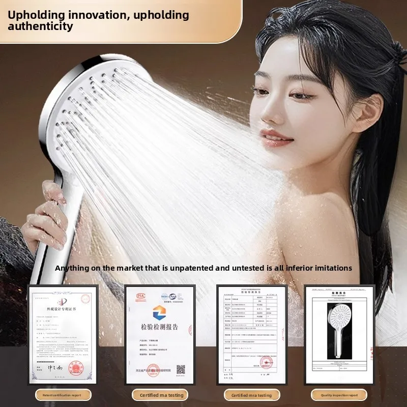 High-Pressure Turbo Shower Head with Water-Saving Atomizing Nozzle for Home Bathroom Shower System Enhanced Flow Pressure