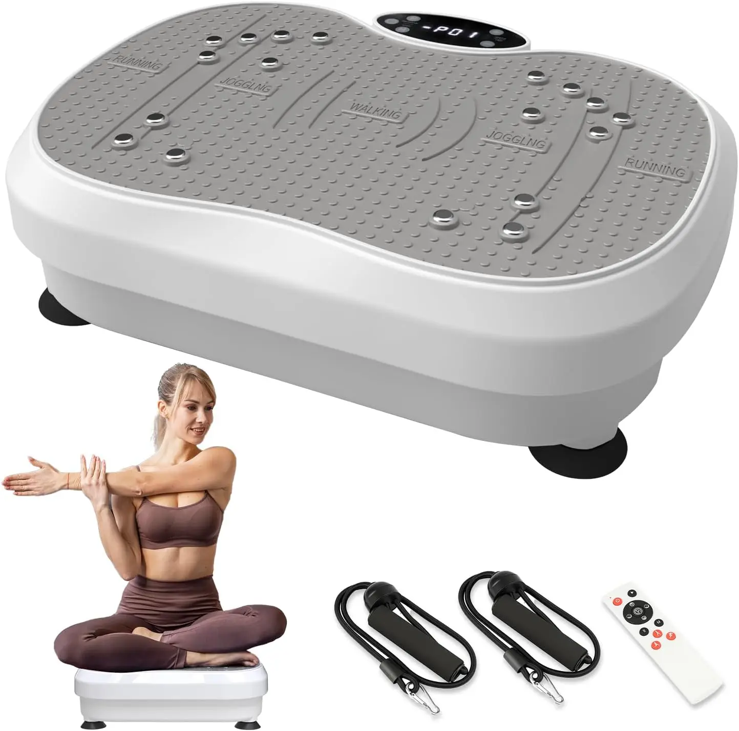 

Vibration Plate for Lymphatic Drainage, Whole Body Workout Machine for Weight Loss & Fat Burner, Home Fitness Equipment