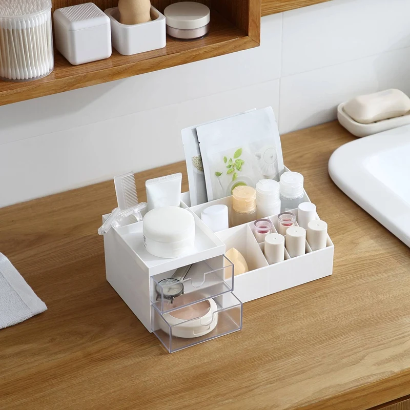 Desk Storage Box, Dressing Table Storage Box, Office Supplies, Bathroom Counter Or Dressing Table