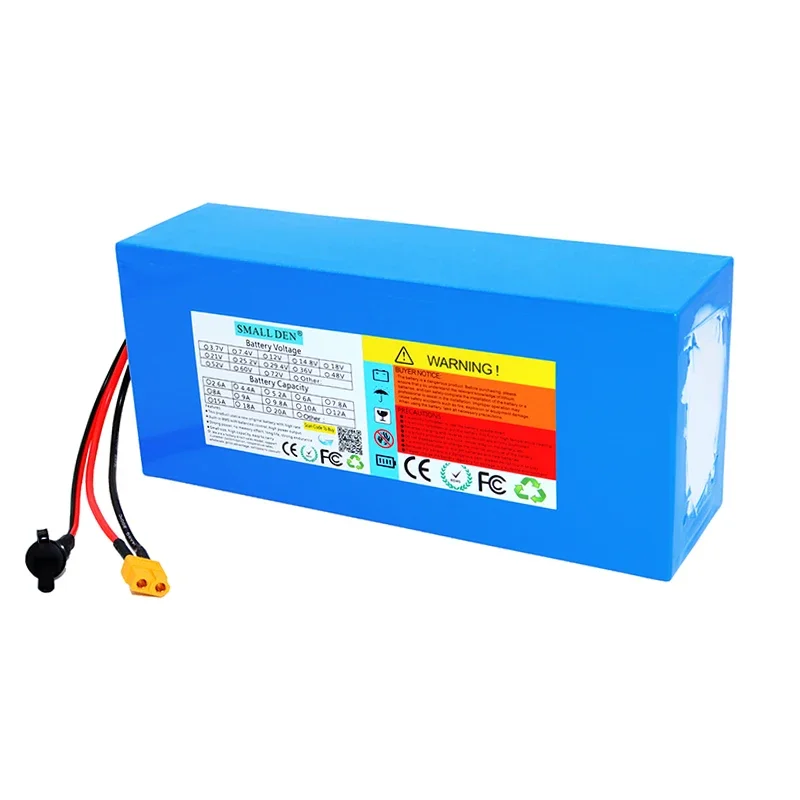 Solar 52V 10ah 18650 14S4P lithium battery pack, built-in BMS 0-750W motor, large capacity and high-power rechargeable battery