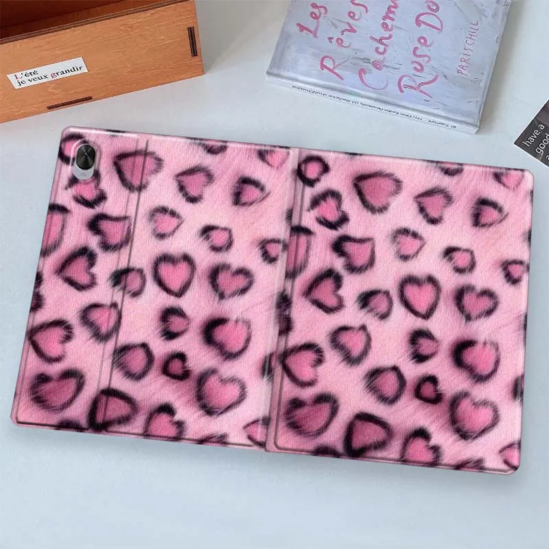 Cartoon Pink Leopard Glitter For Huawei Honor Pad 9 8 7 6 V9 V8 V7 X9 X8 X7 GT2 GT 10 5 13.3 13 10.1 Pro Inch Tablet Case