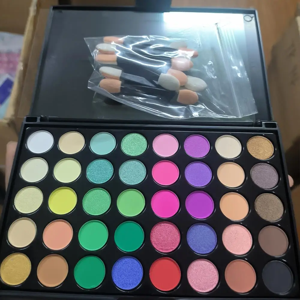 40 farben Solide Ombre Nagel Pulver Lidschatten-palette Set Französisch Gradienten Perle Rand Nagel Pigment für Party Gesicht Make-Up Reiben Staub