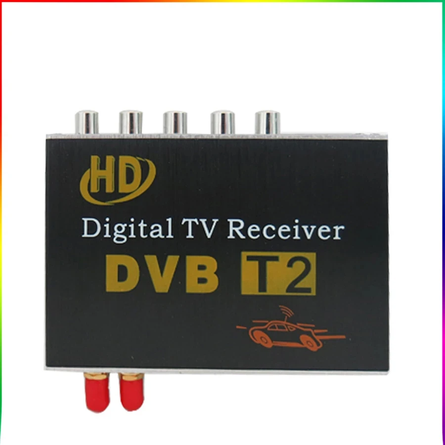 HD DVB-T2 MPEG4 TV Receiver Box Tuner Dual Antenna Car Mobile Digital Tv Box for RU AU EU South Africa Southeast Asia