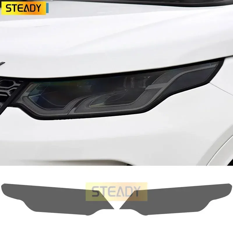 Smoked Black TPU Sticker Transparent Car Headlight Protective Film For Range Rover Sport Discovery Evoque Velar Defender L663