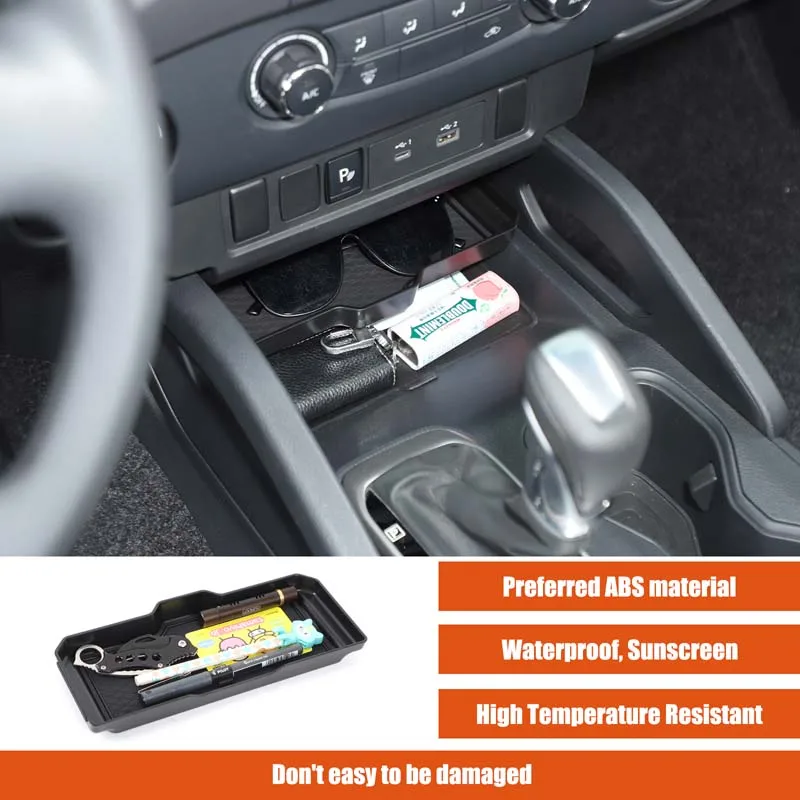 

Для Nissan Frontier 2022-2024 ABS черный автомобильный центральный ящик для хранения мобильных поддонов аксессуары для модификации салона автомобиля