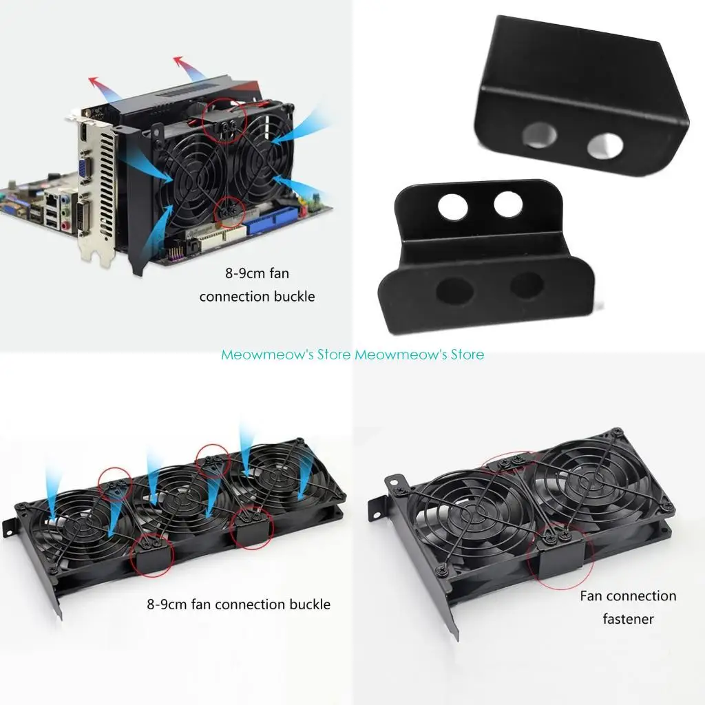 

W91a Black Cooling Fan Crackte Simple Mounting Support 8 см/9 см. Вентилятор Easy Установка