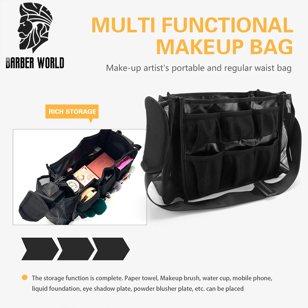 Large Capacity Makeup Brushes Bag Multi-function Cosmetic Handbag Professinal Salon Barber Scissors Portable Storage Bags Tool