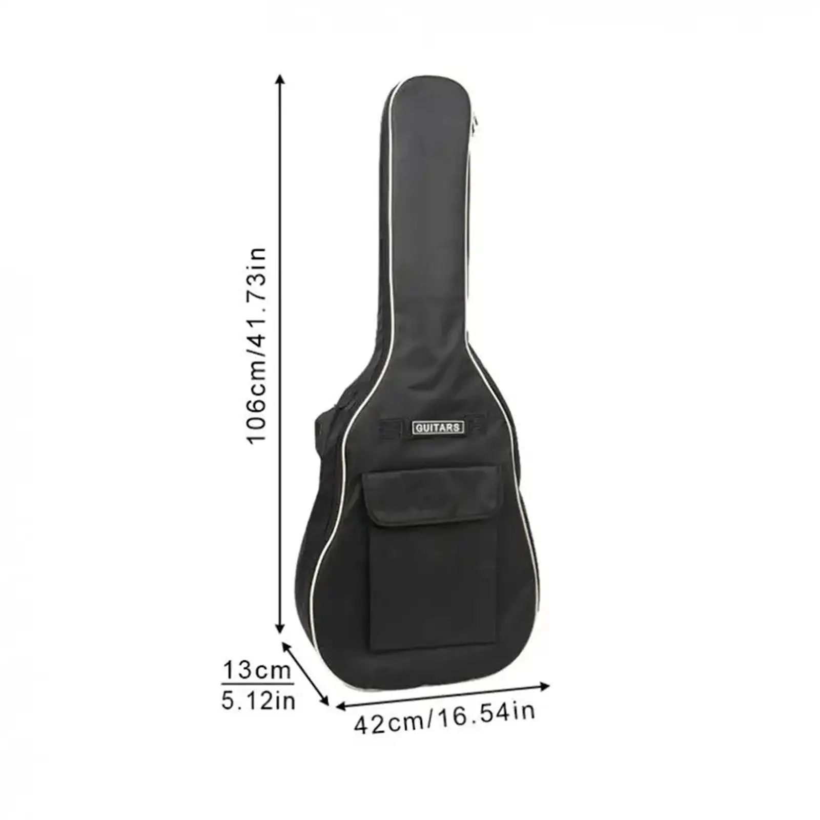 Guitar Bag Waterproof 5mm Thick Padding Portable Dustproof Electric Guitar Dust Cover for Strings Tuner Sheet Music Cables Capo