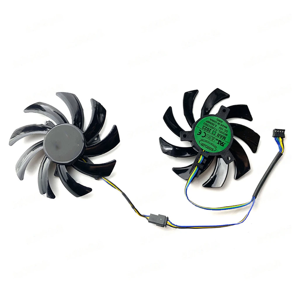 Cooling Fans Dual Roller Balls Fan for POWERCOLOR RX6500XT/ 6600/ 6600XT/ 6650XT/ 6700 Athletic Edition Fan Accessories