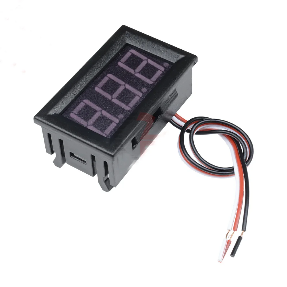 Yasy – MINI-voltmètre LED DC0-30V 0-100V, 3 fils, 1 pièce, 0,56 pouces, numérique, testeur de panneau