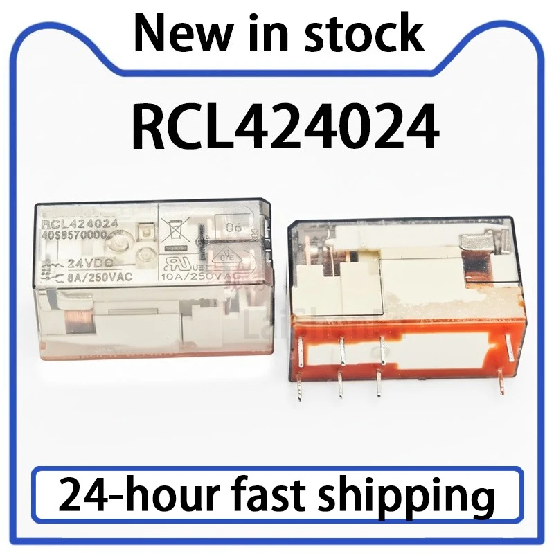 1PCS Brand New RCL424024 RCL424024T 8-pin 8A Relay 24VDC  Relay  Two Open Two Close 24V in stock