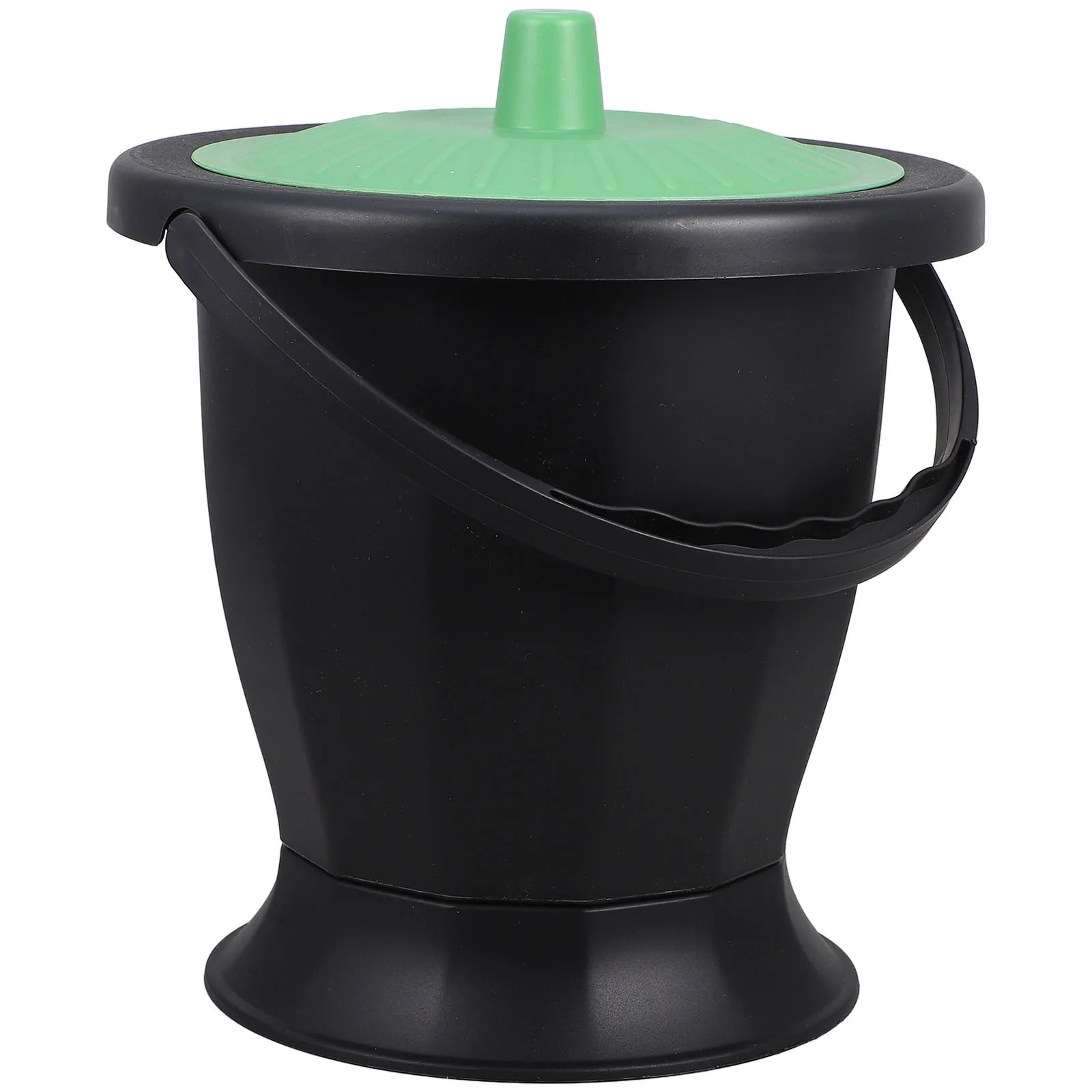 دلو البول البلاستيكي مع غطاء مرحاض محمول للسفر والمستشفى المنزلي يستخدم وعاء قوي وناعم وسهل لكبار السن #2