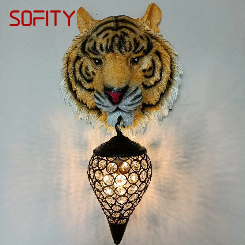 

SAMAN Modern Wall Lamp LED Creative American Tiger Sconce Lights For Home Living Room Bedroom Bedside Porch Decor