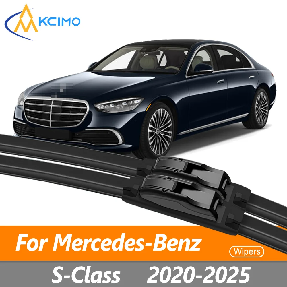 

Windshield Wiper Blades (Pair) For Mercedes-Benz S-Class/ W223 2020-2025 Front Wiper Blade Set Quiet/ Streak-Free Rubber