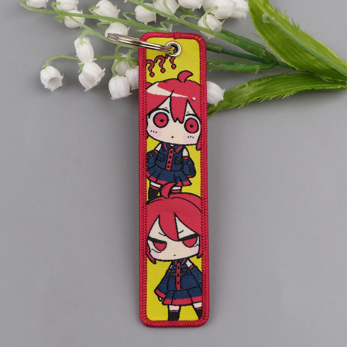 1pcs Singer Idol Embroidered Keys Tag Cute Girl Keychains For Motorcycles Backpack Fashion Jewelry Key Ring Accessories