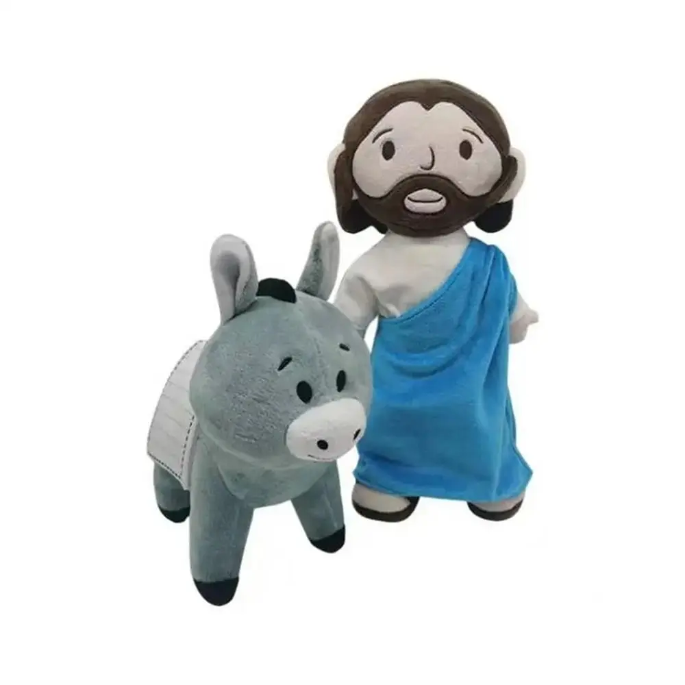 Classic Christ Religious Jesus Plush Toy Savior Jesus with Smile Virgin Mary Stuffed Doll Soft Cartoon Party Favors