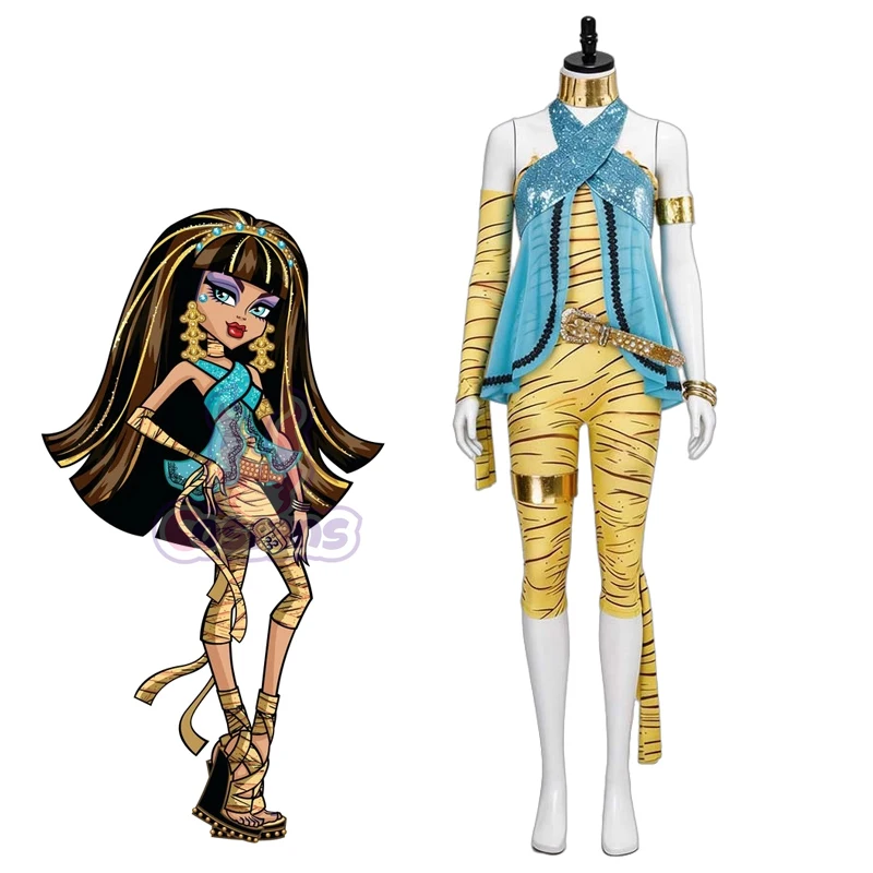 

Anime Cleo De Nile Cosplay Costumes Anime Monster School Role Play Uniform Halloween Carnival Party Outfit For Women Girls