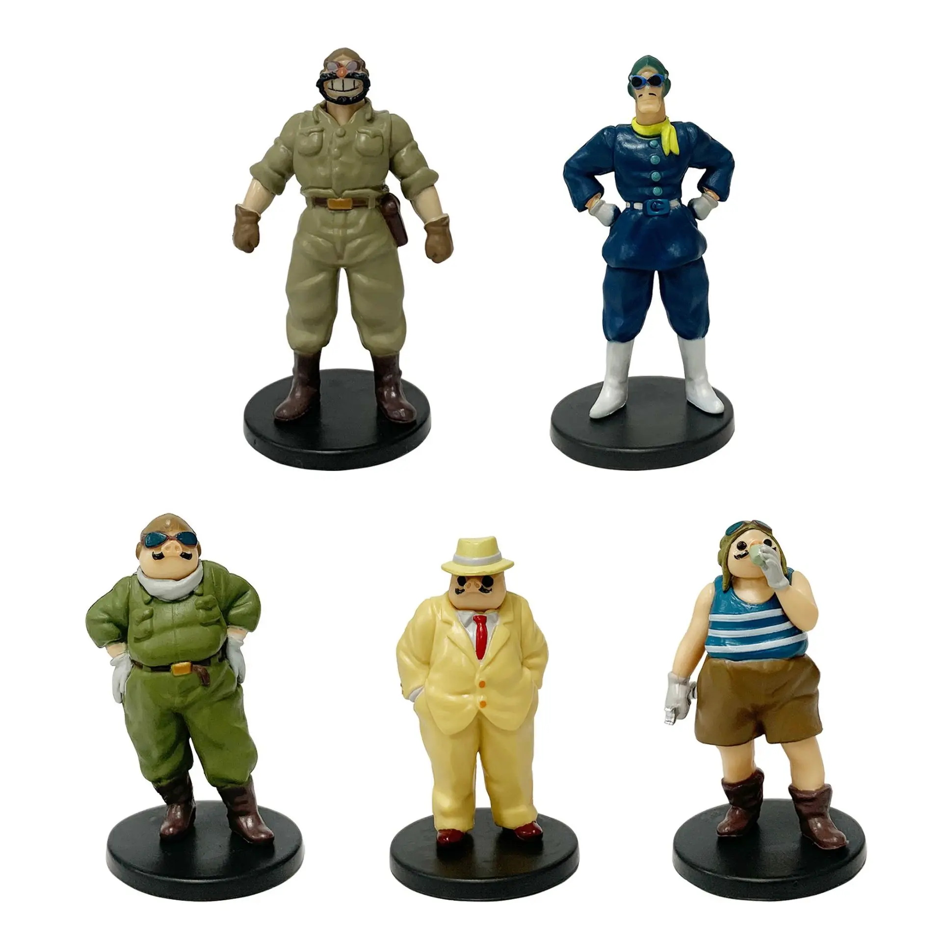 

Набор аниме-фигурок Porco Rosso, 5 шт., модель статуи пилота, Коллекционная