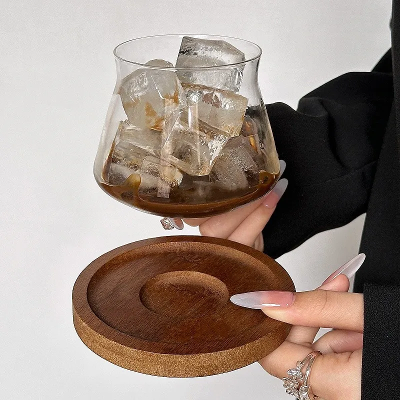 

Creative Glass Coffee Cup, Drinking Water, Latte Elegant Cup, Kitchen Accessories, Milk Tea, Juice Cup, Beverage Bottle