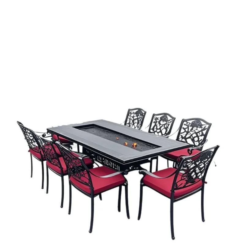 

Outdoor table and chair cast aluminum dining table and chair courtyard villa garden balcony table and chair outdoor open-air