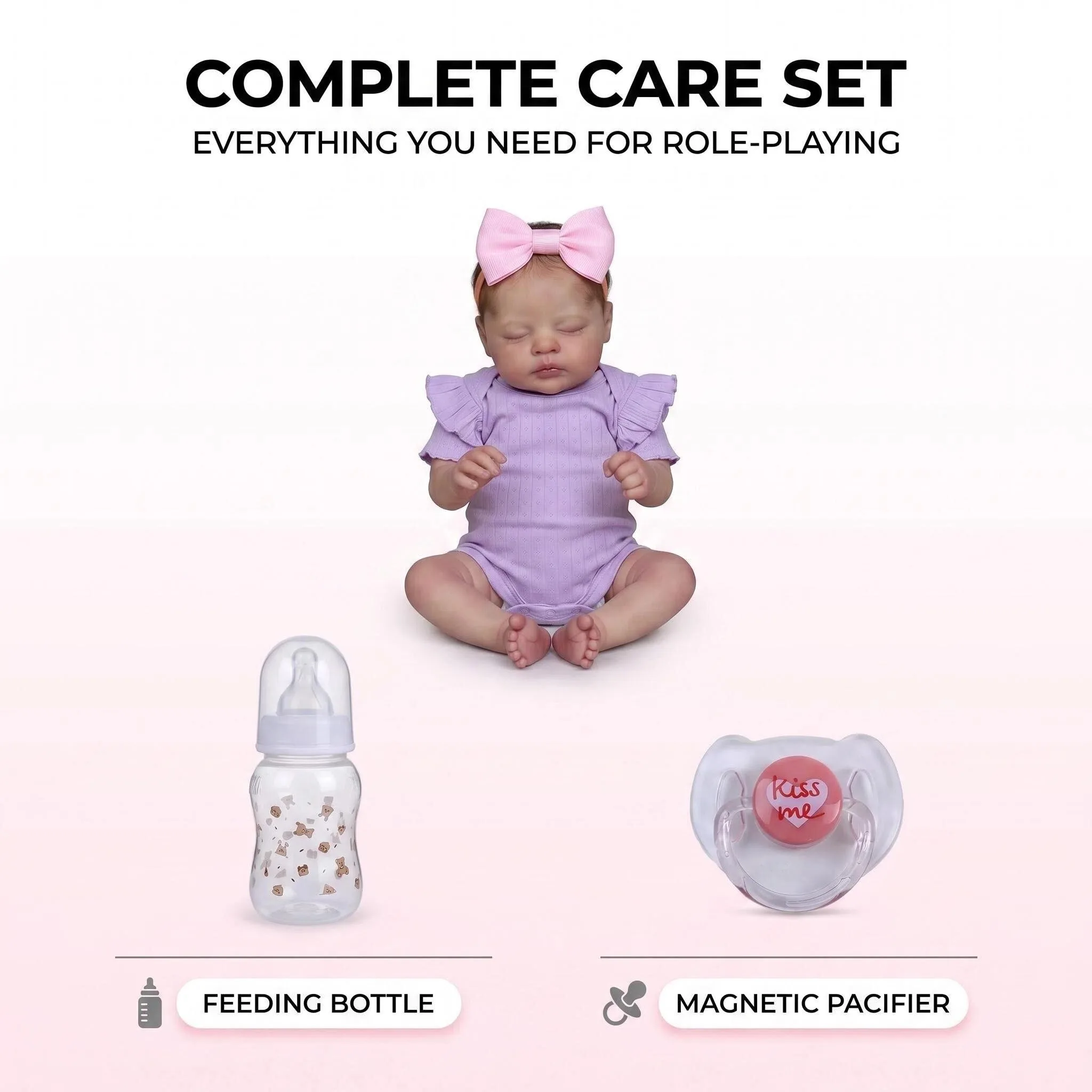 NPK 19inch Esenia Reborn Doll with Soft Body Realistic 3D Skin Hand Painted Hair Touch Doll Multiple Layers Painting view 4