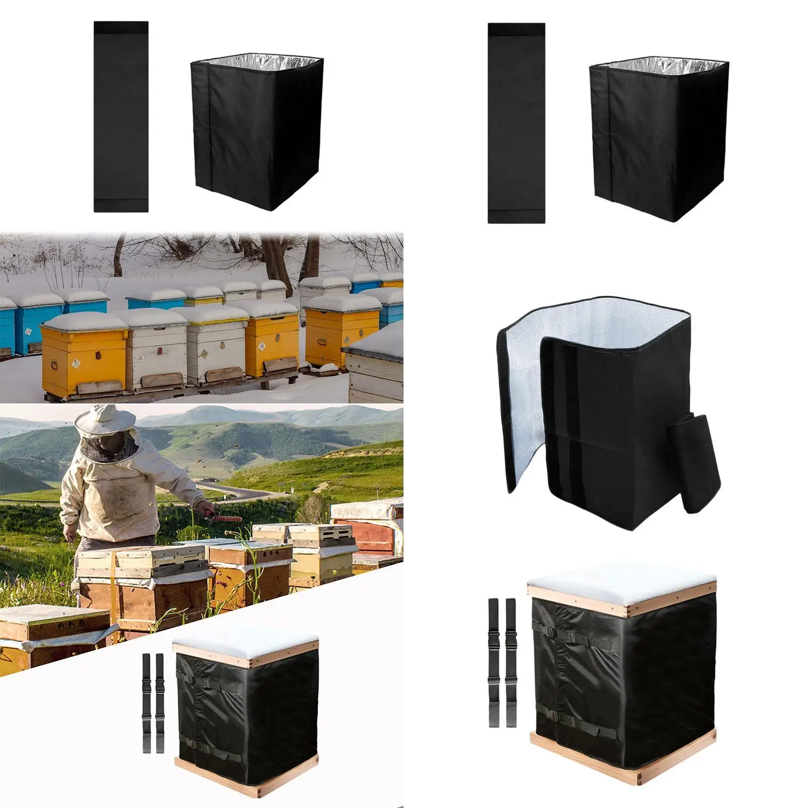 

Обертка для пчелиного улья для зимы, водонепроницаемая регулируемая изоляция, теплый термозащитный чехол, ветрозащитный комфортный чехол для пчеловодства