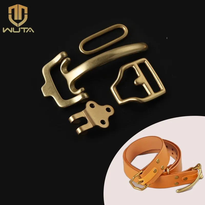 WUTA High Quality Solid Brass Cavalry Buckles Belt Buckle Connecting Manual DIY Leather Craft Hardware Accessories