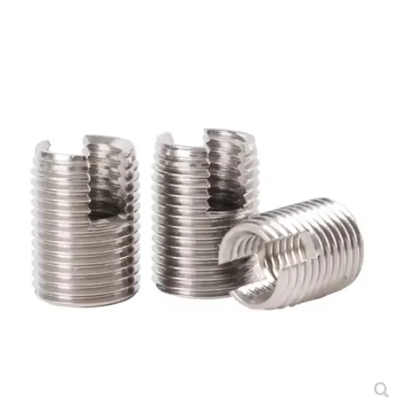 50pcs M2 M2.5 M3 M4 M5 M6 M8 M10 M12 302 Type Stainless Steel Repair Insert Self Tapping  thread insert Slotted Screw