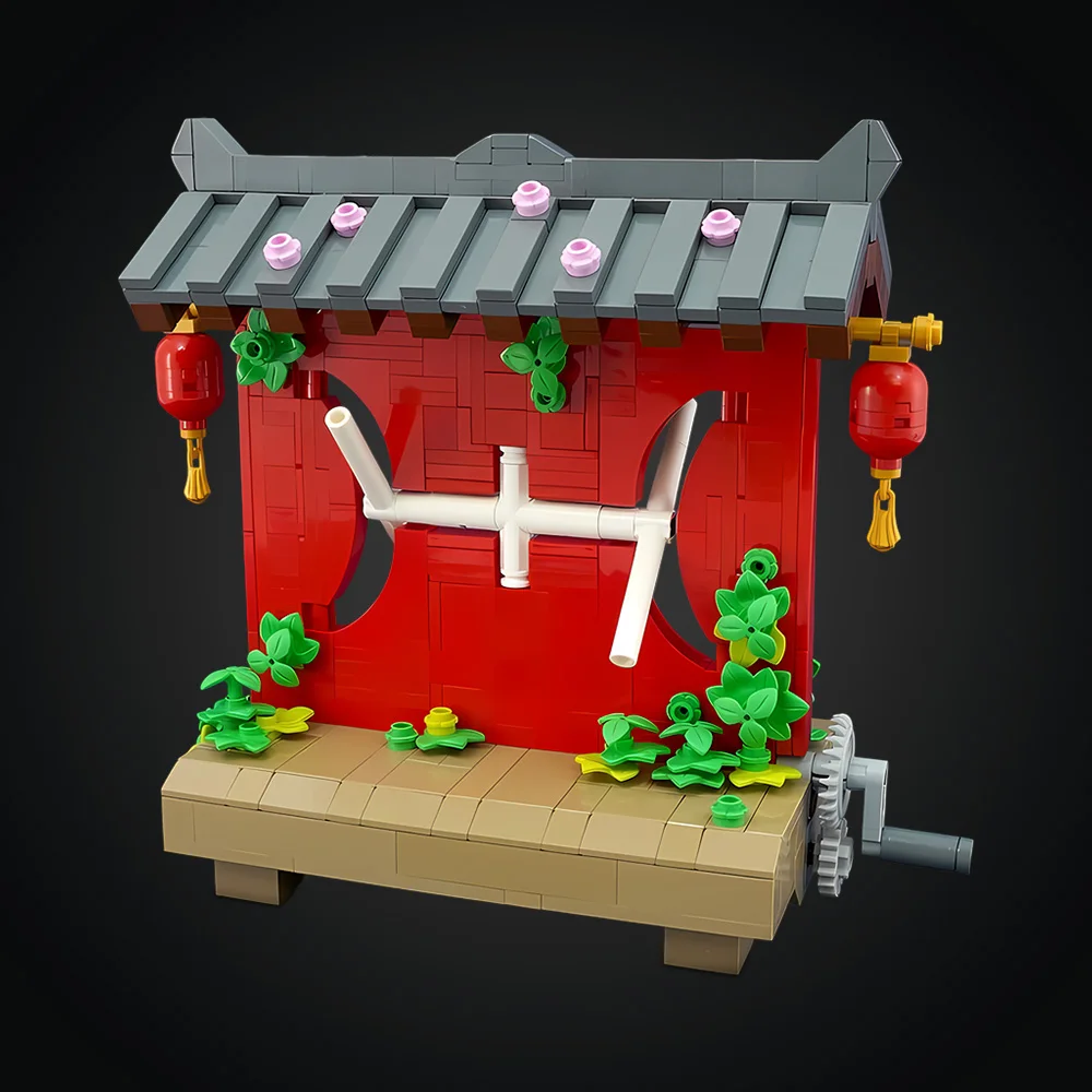 MOC اليابانية زن سبينر الطوب نموذج اليابانية زن سبينر العمارة اللبنات تجميع لعب الاطفال لتقوم بها بنفسك هدايا عيد الميلاد #6