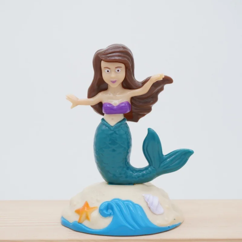 Neue Kreative Sommer Strand Meerjungfrau Solar Spielzeug Cartoon Nette Meerjungfrau Schwingen Tanzen Auto Dekoration Ornamente Kinder Solar Spielzeug