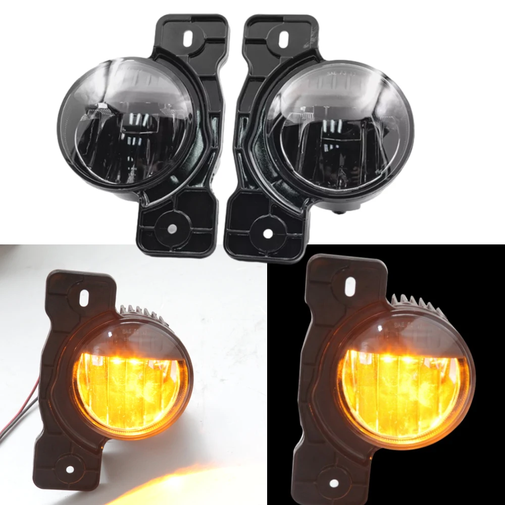 2Pcs LED Fog Driving Lights for Jeep Wrangler JK 2017-2018 JL 18-21 Gladiator JT 68304048AA 68304048AB 68304048AC Car Parts