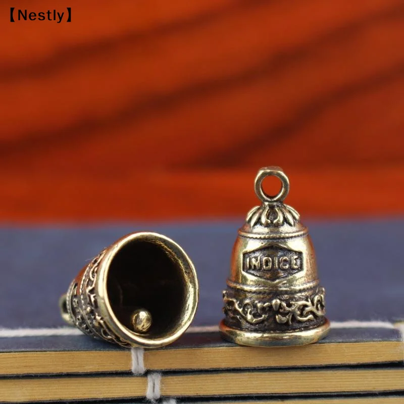 1pc Mini Antique Bell China'S Mini Brass Copper Sculpture Pray Fengshui Bell Invitation Buddhism Chinese Bells Home Decor〔Nest〕