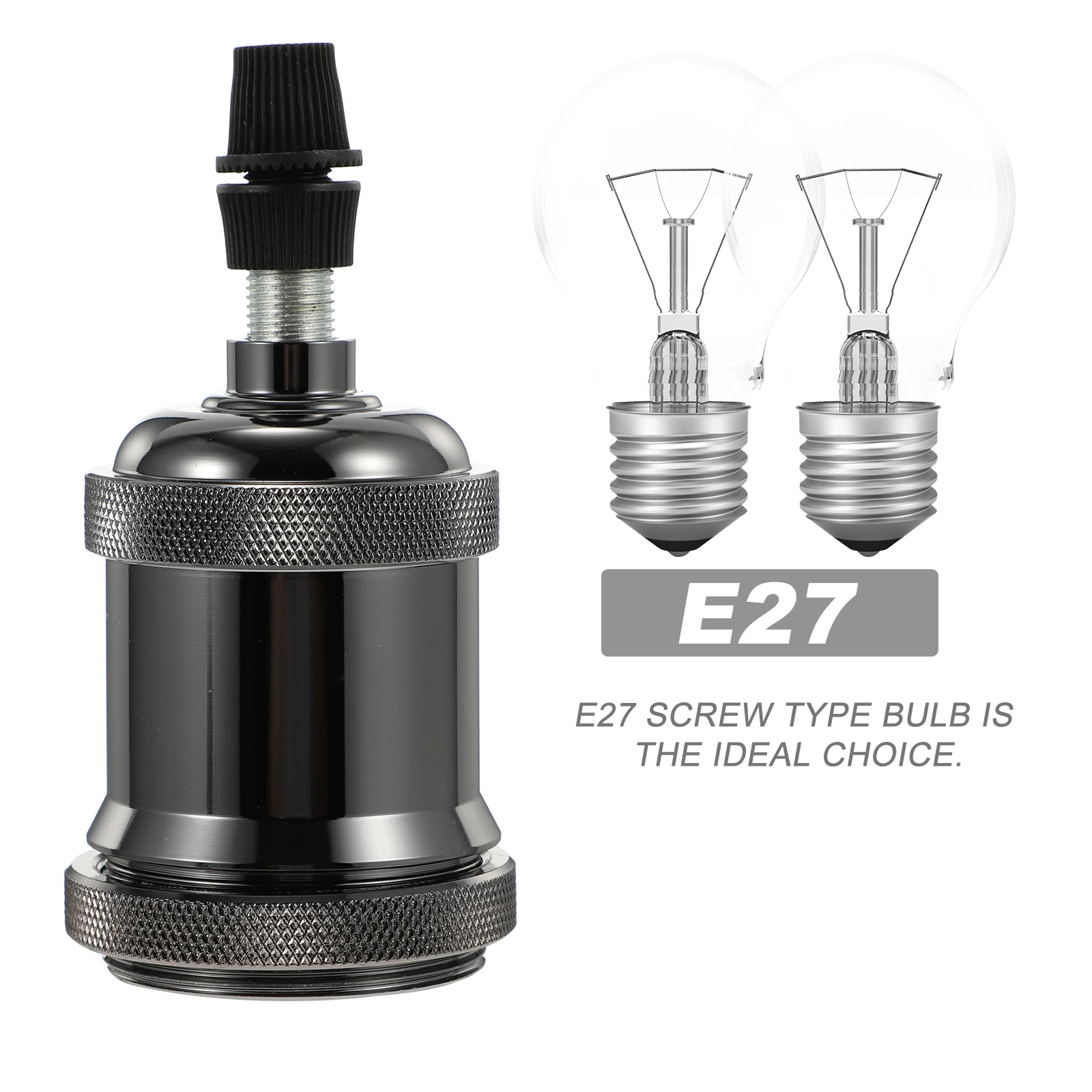 

6pcs Retro Aluminum Lamp Head Vintage E27 Sockets Holder Pendant Bulb E26 Light Adapter Home Office Lighting Fixtures