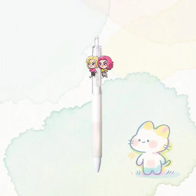 القلم ل K-Pop الأسود شيطان الصيادين 0.5 مللي متر القلم طالب تأخذ امتحان رسم لعبة أنيمي الكرتون الشكل القرطاسية دراسة لوازم الاطفال هدية #4