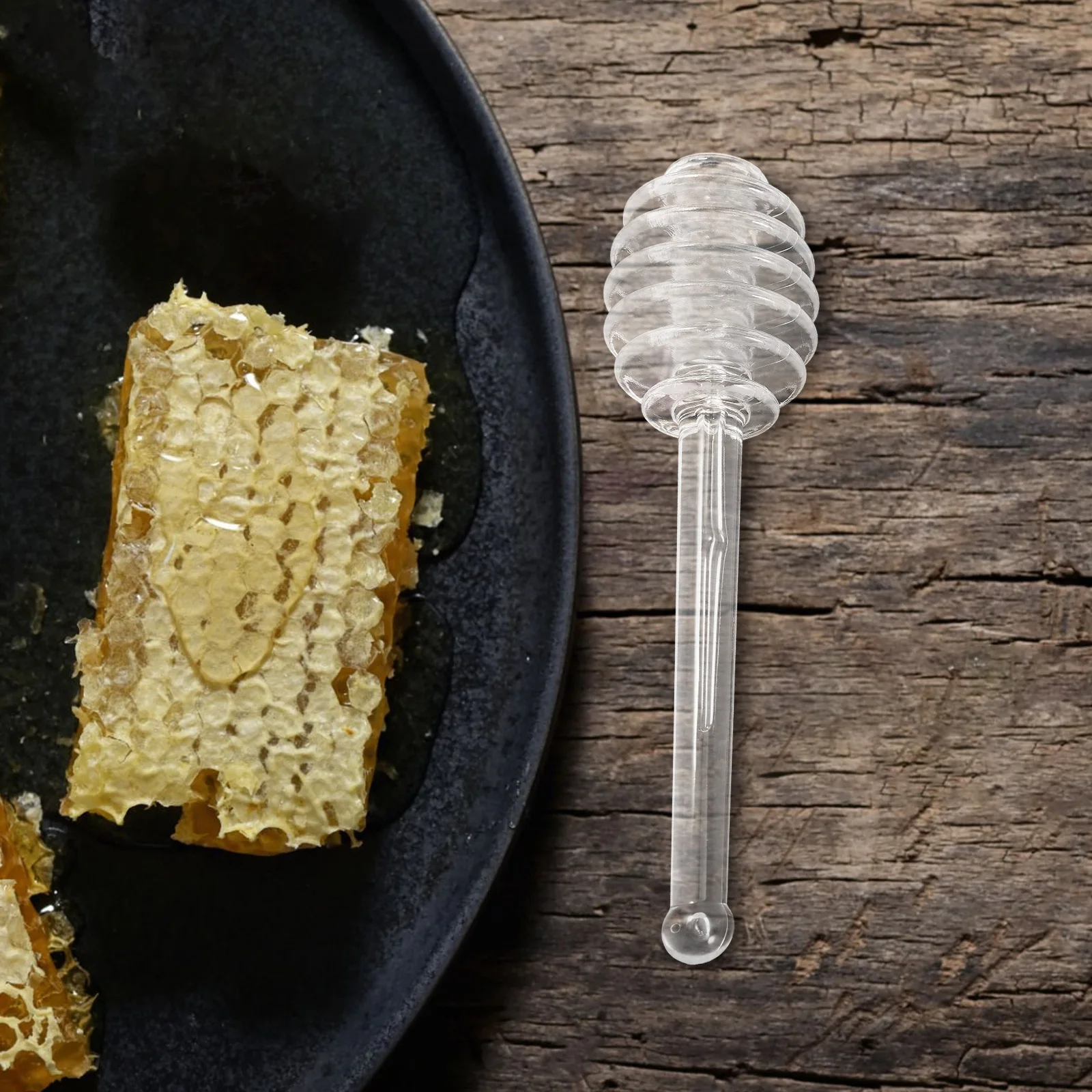 

2Pcs Honey Stirring Sticks Stainless Steel Reusable Drizzle Spoon for Tea Coffee Maple Syrup Long Lasting Kitchen Tool