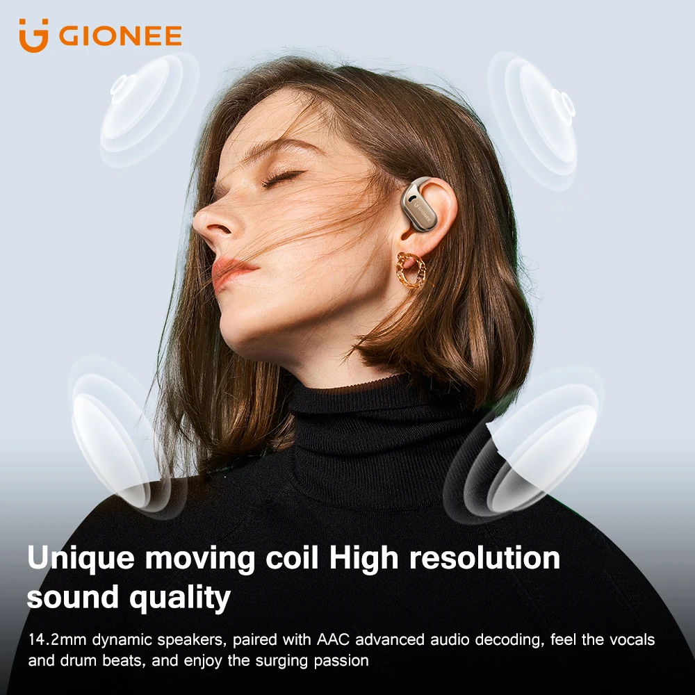 Gionee-Auriculares deportivos inalámbricos JL039 con Bluetooth 5,4, dispositivo de audio con micrófono, resistente al agua, reducción de ruido y llamadas