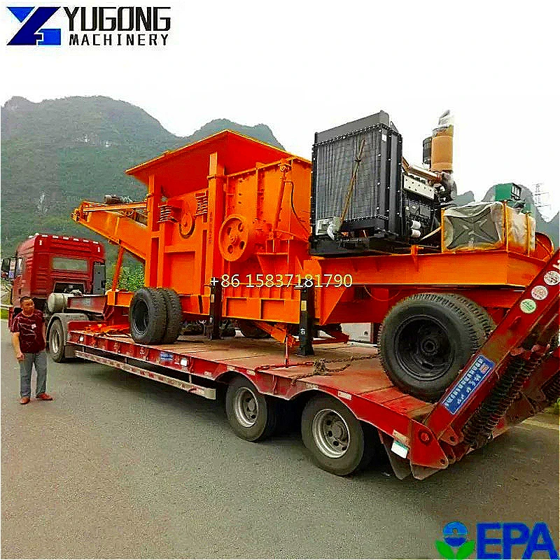 

Rock Portable Mobile Crushing Station Gravel Crushing Machine River Stone Sand Making Diesel Hammer Mill Crusher Ballast Stones