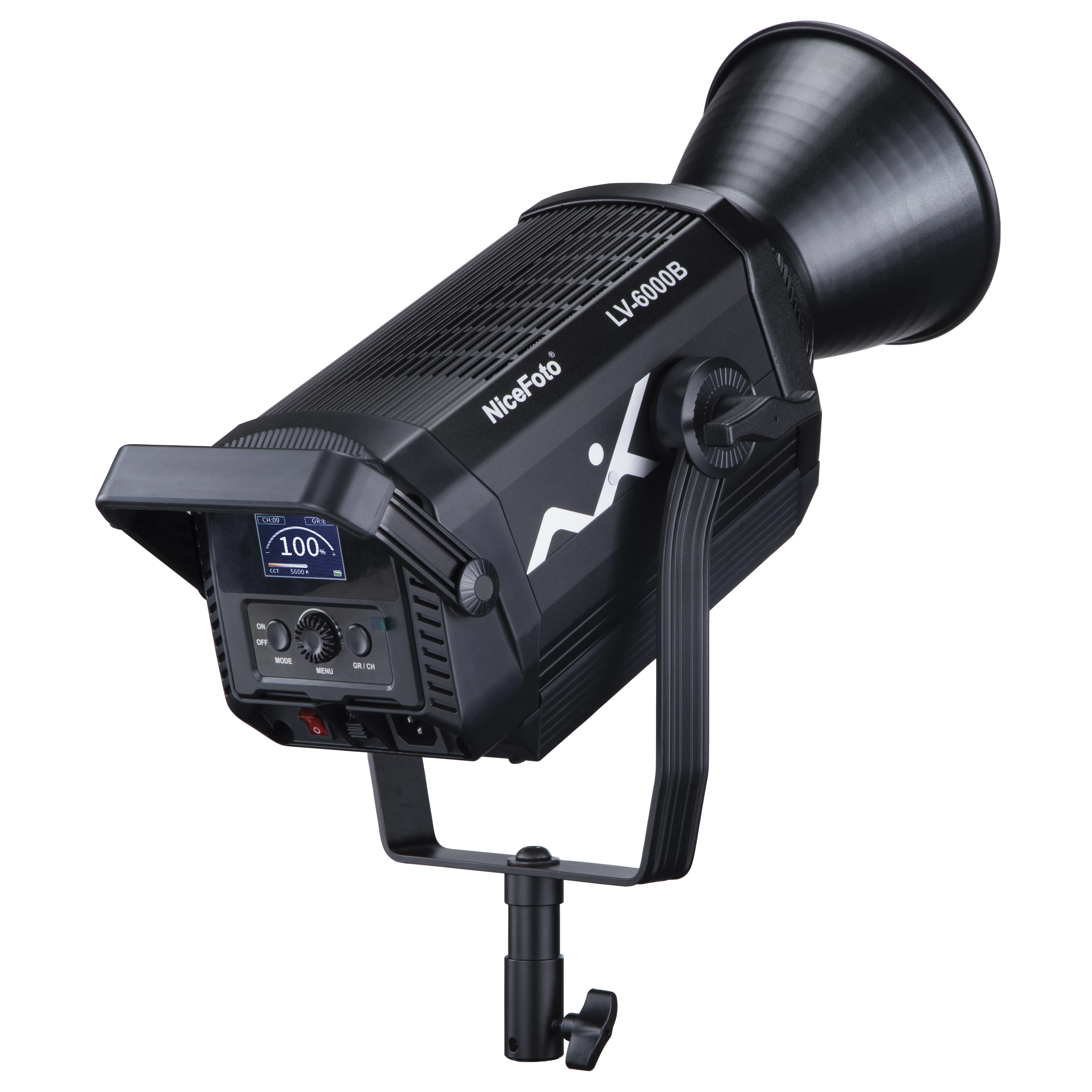 2026 Bowens Mount HD Live-streaming Video Studio Light LV-6000B NiceFoto 600W Professional COB LED Continuous Photographic Light
