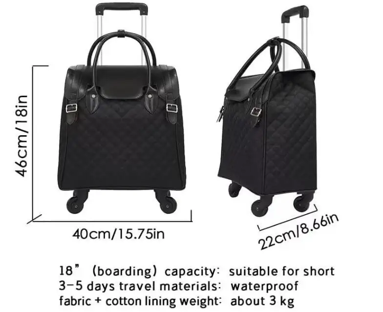 Vrouwen Rollende Bagagetas Vrouwen Spinner Bagage Koffer Rolbagage Vrouwen Reizen Draagtas Met Wielen Reizen Duffle Op Wielen