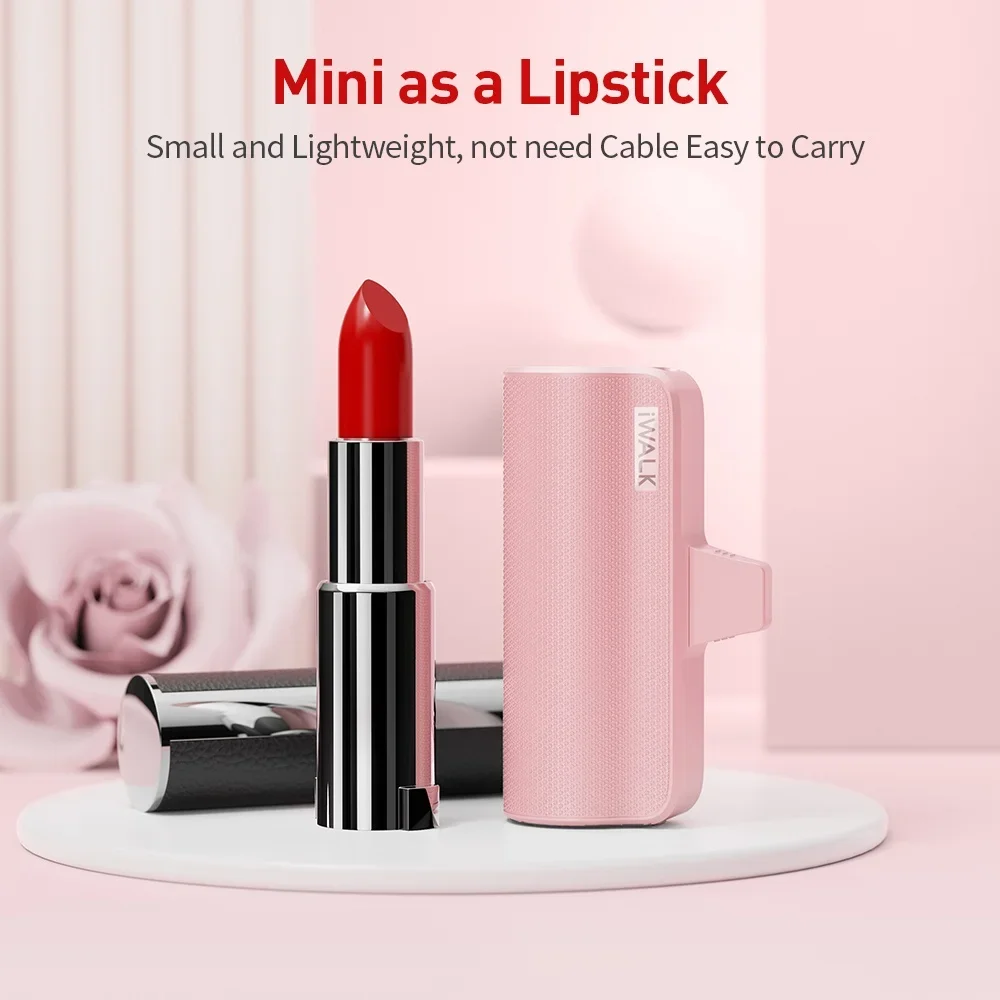 iWALK 3350mAh TYPE-C Capsule Powerbank Fast Charge Portable External Battery for IPhone 15 16 Samsung S24/23 Android Power Banks