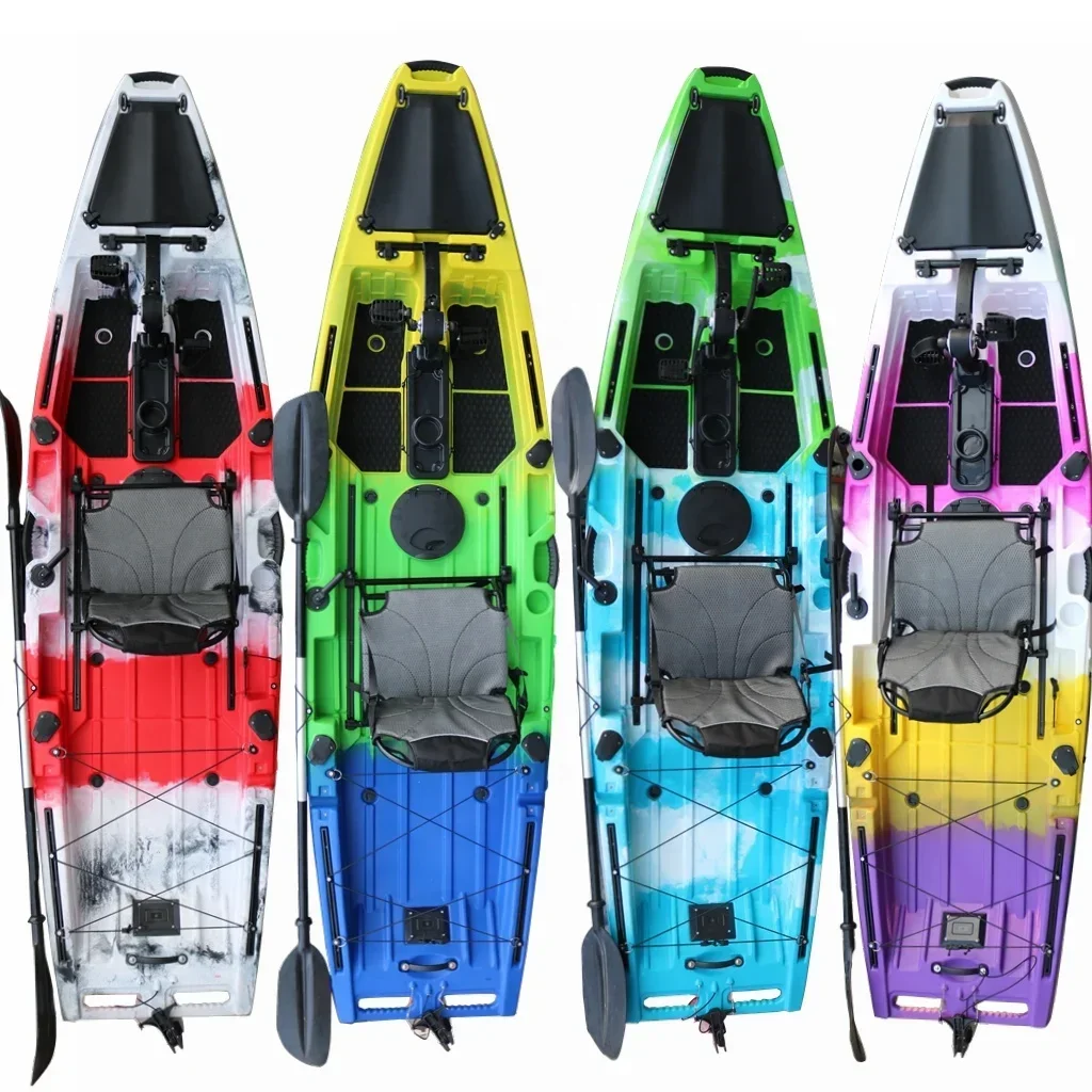 10.5FT fishing pedal kayak Single Seat One Person for sale HDPE Hard Plastic Material Fishing kayak with Pedal Drive