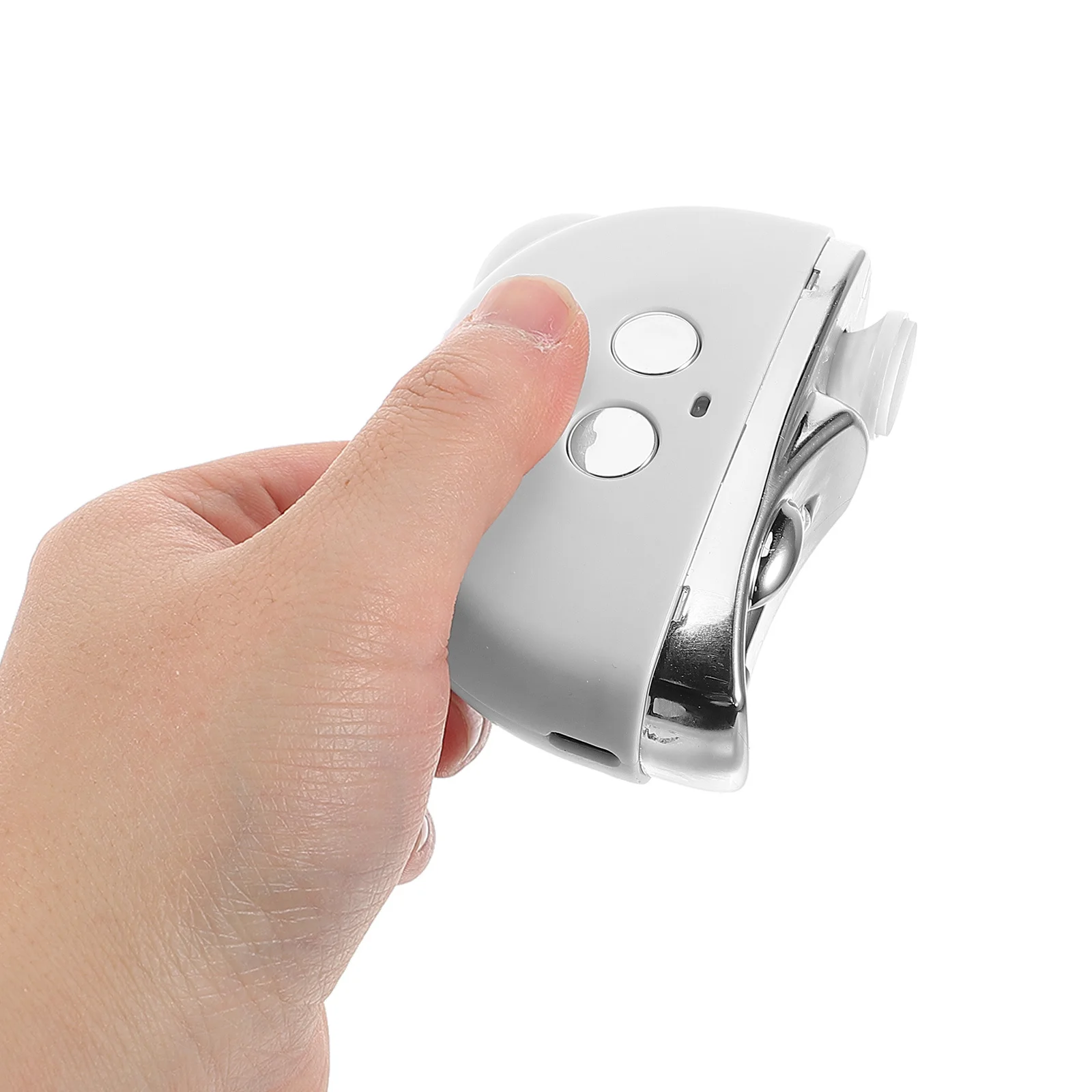 Moedor de unhas elétrico portátil bonito dos desenhos animados recarregável polidor para crianças adultos uso doméstico aparador de unhas suaves branco