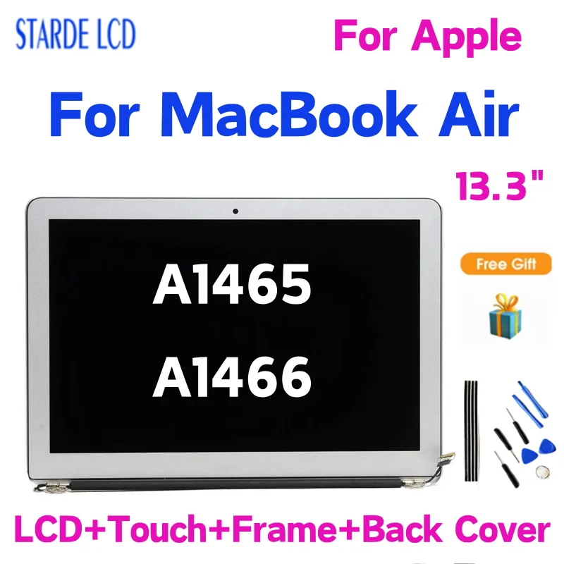 

STARDE Replacement LCD For Macbook Air A1466 MD760 MD761 LCD Display Touch Screen Digitizer Assembly Unpper Half Set 13.3"