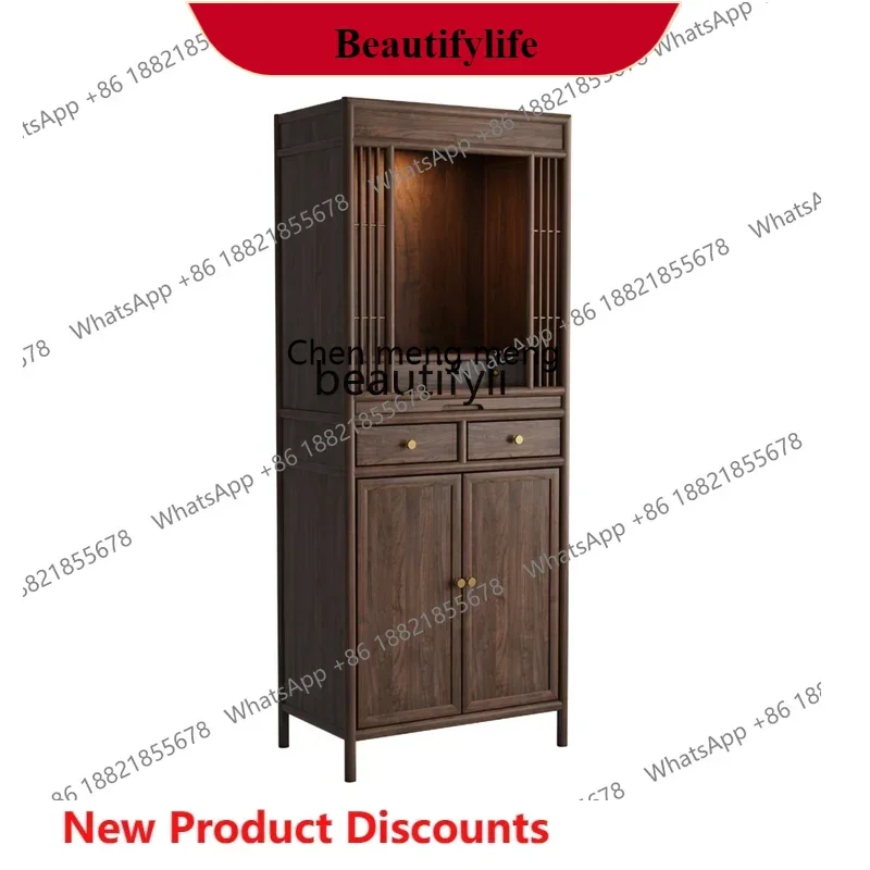 

G153 Solid Wood New Chinese Style Clothes Closet Household Shrine Altar Buddha Statue Altar God of Wealth Cabinet