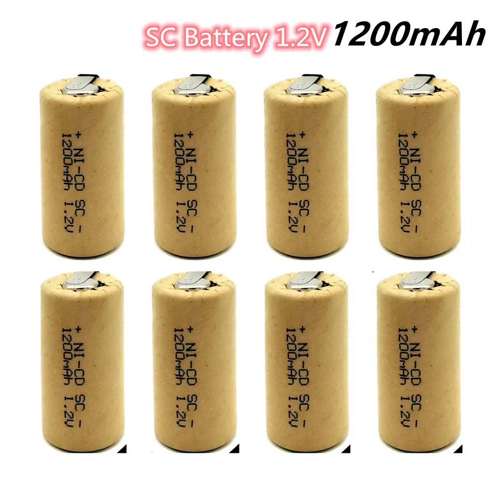 

6/8/10/12PCS SC NI-CD 1.2V 1200mAh Batteries - For Power Tools.