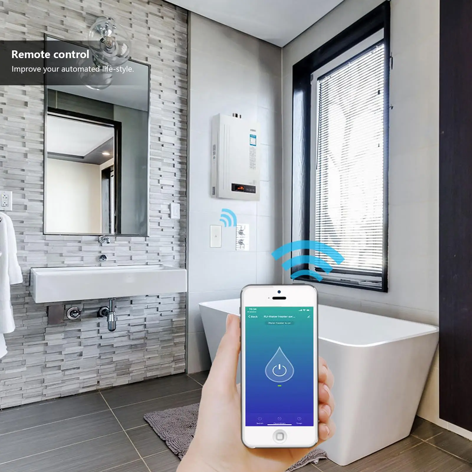 Smart WiFi Boiler Switch - Remote for control for water Heater | Luxurious Smart Home Solution