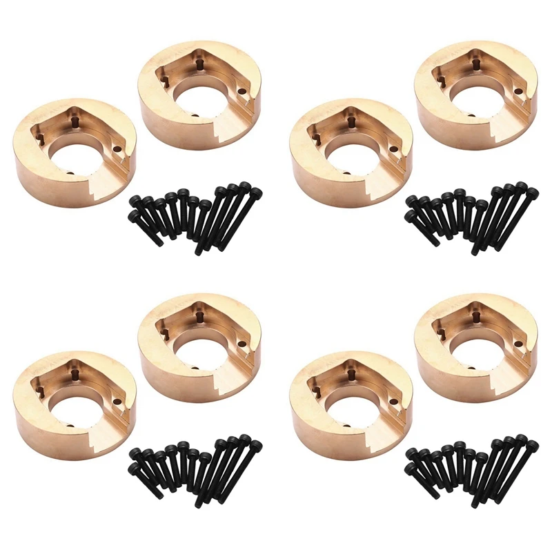 Eco-Friendly-8Pcs 110G Brass Counterweight Balance Weight For Absima CR3.4 SHERPA KHAMBA CR1.8 Yucatan RC Crawler Car Upgrade Pa