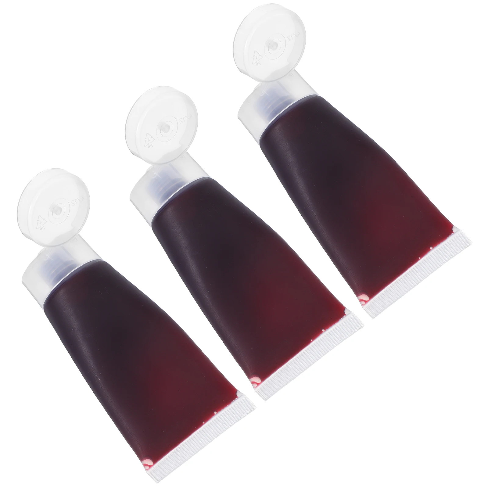 

3 Pcs Fake Plasma Props Artificial Blood Halloween Costume Pellets Prank Makeup Kit